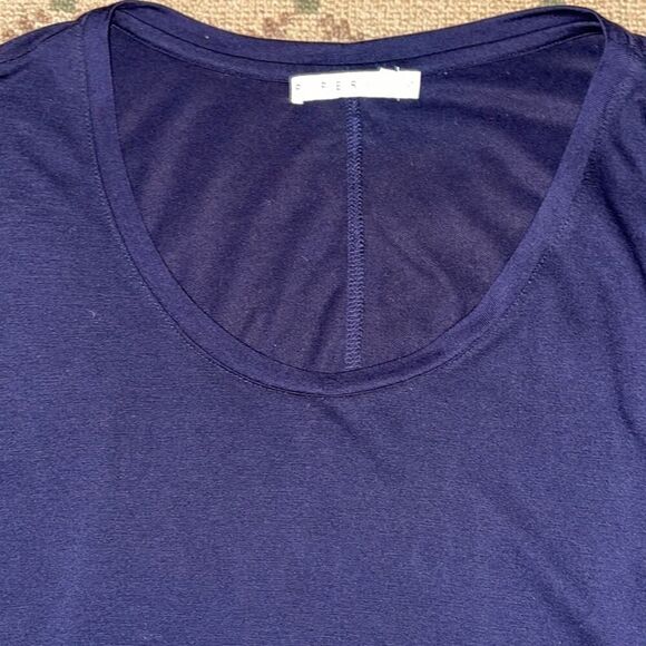 Navy / silver top w draped back NWOT S - Picture 4 of 7